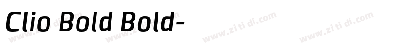 Clio Bold Bold字体转换